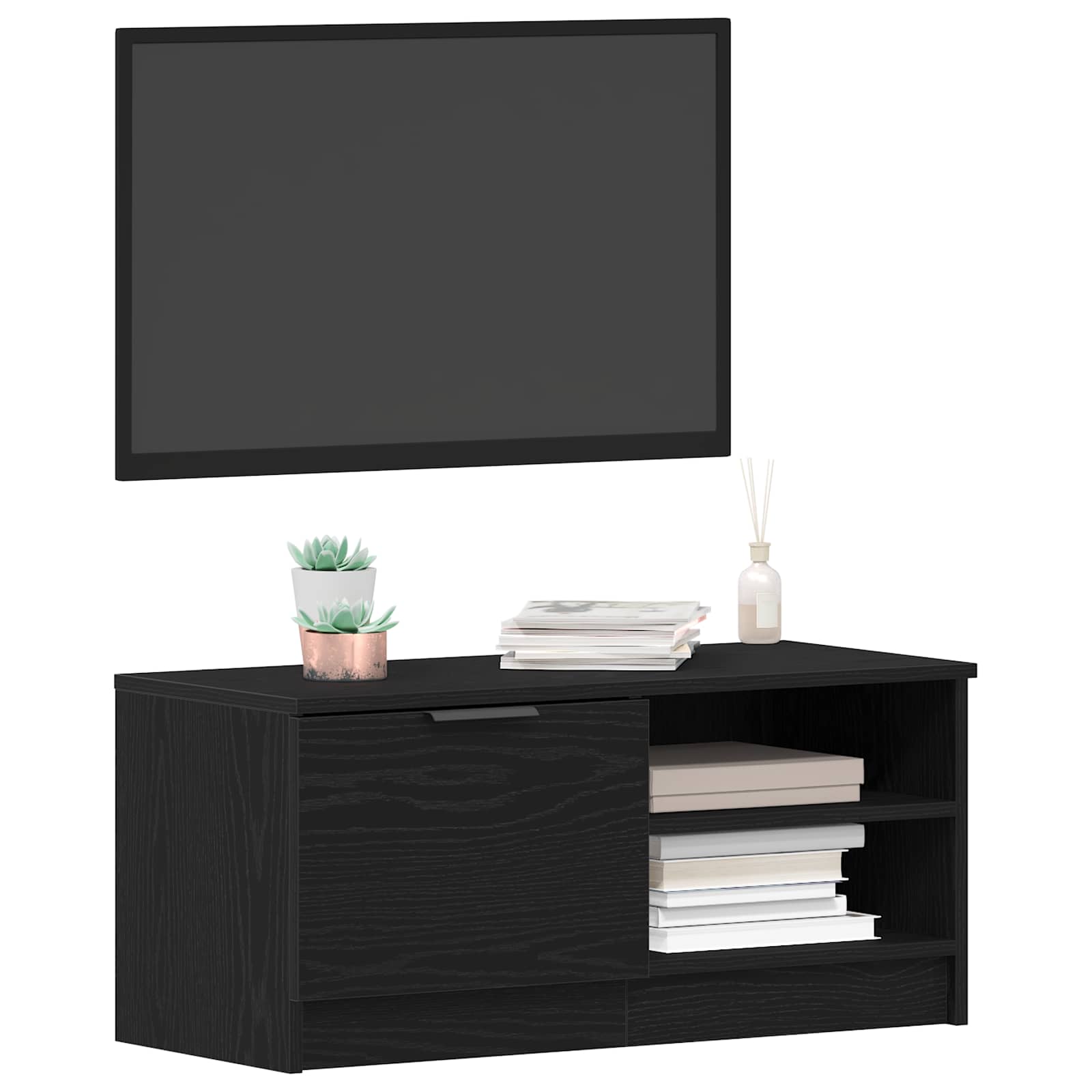 TV cabinet 2 pcs Black 80 x 35 x 36.5 cm