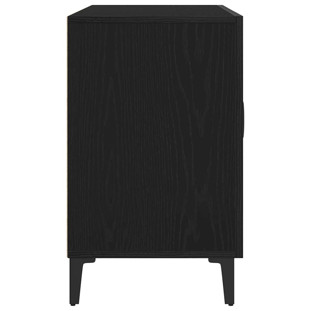 Kabalas su stalčių Juoda 100 x 36 x 60 cm Apdirbta mediena