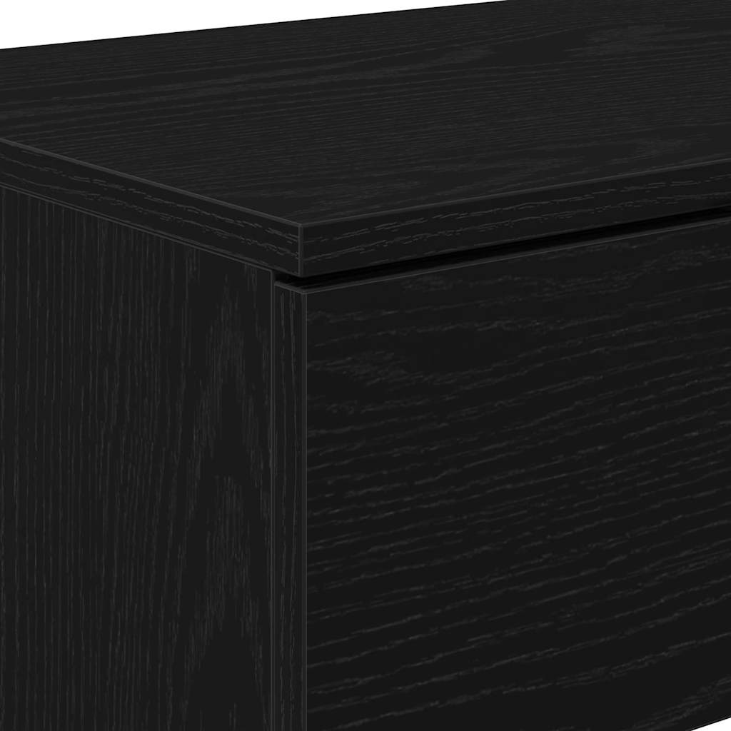 Konsoles galds melns ozols 90 x 36 x 75 cm Inženierijas koks