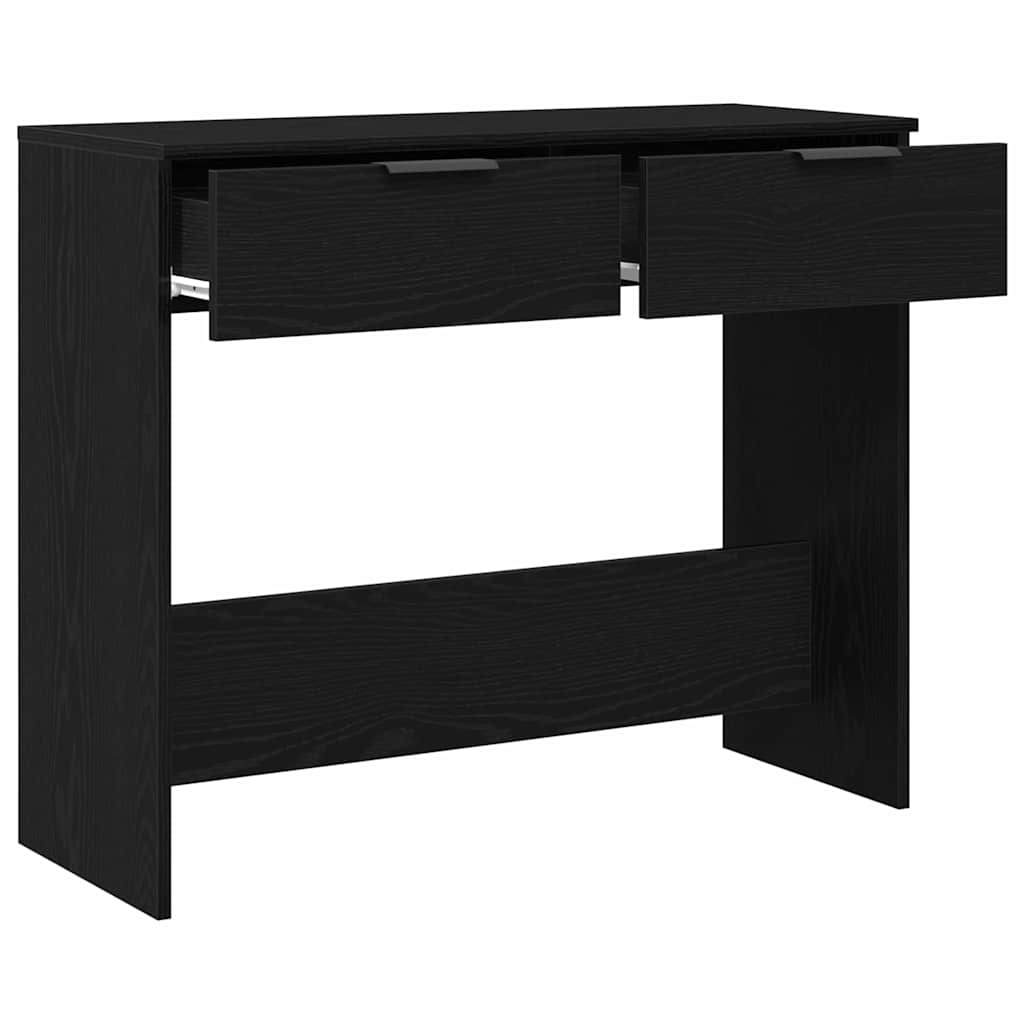 Konsoles galds melns ozols 90 x 36 x 75 cm Inženierijas koks