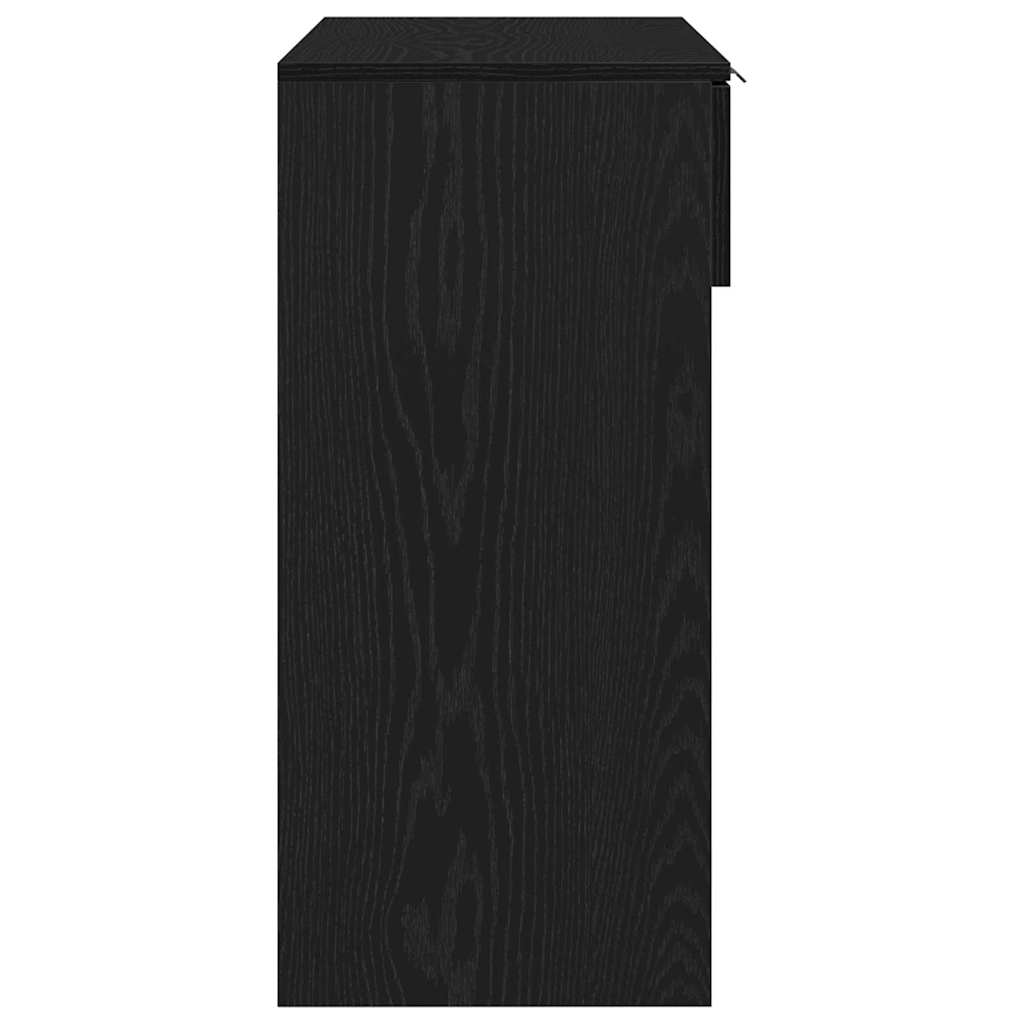 Konsoles galds melns ozols 90 x 36 x 75 cm Inženierijas koks