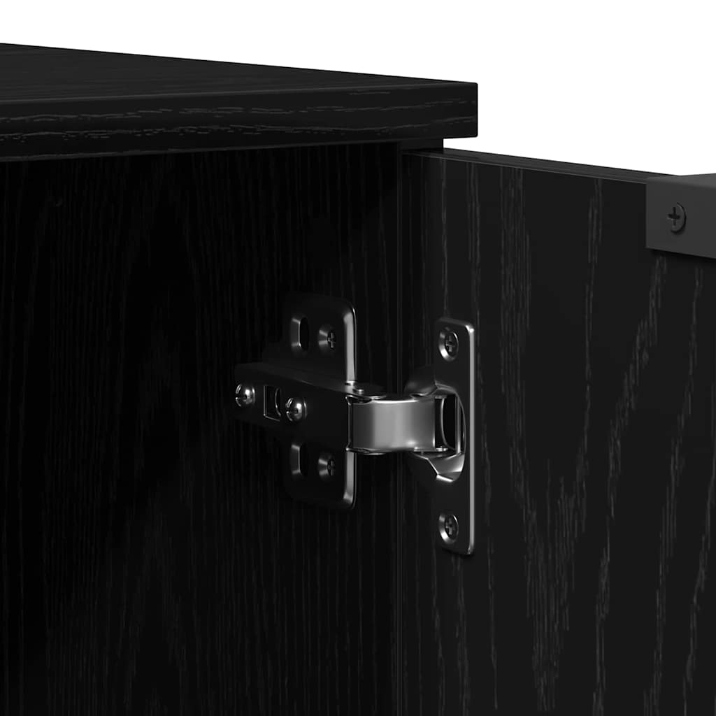 TV cabinet black oak 102 x 35 x 36.5 cm Engineered wood
