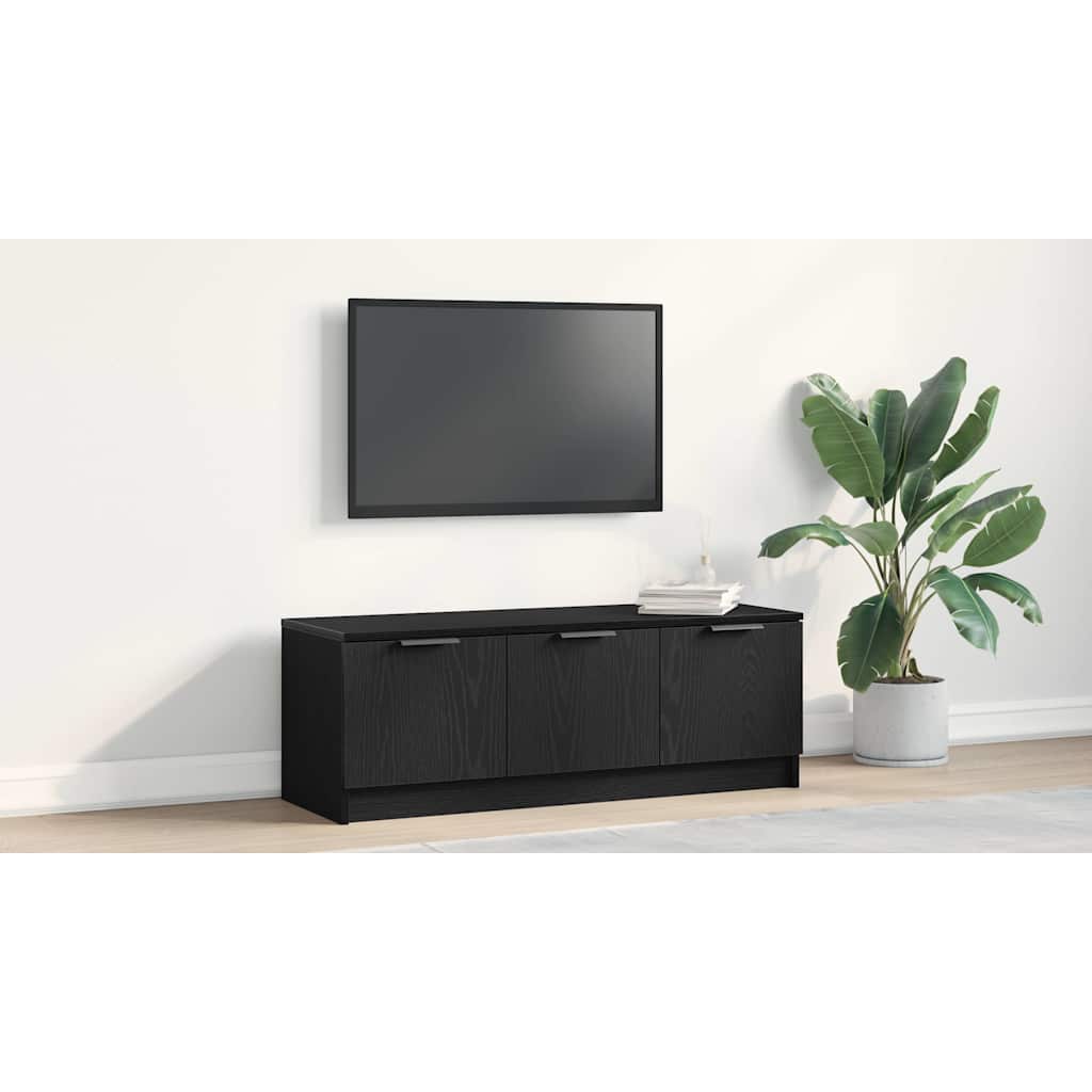 TV kabinetas juoda ąžuolo 102 x 35 x 36.5 cm Apdirbta mediena