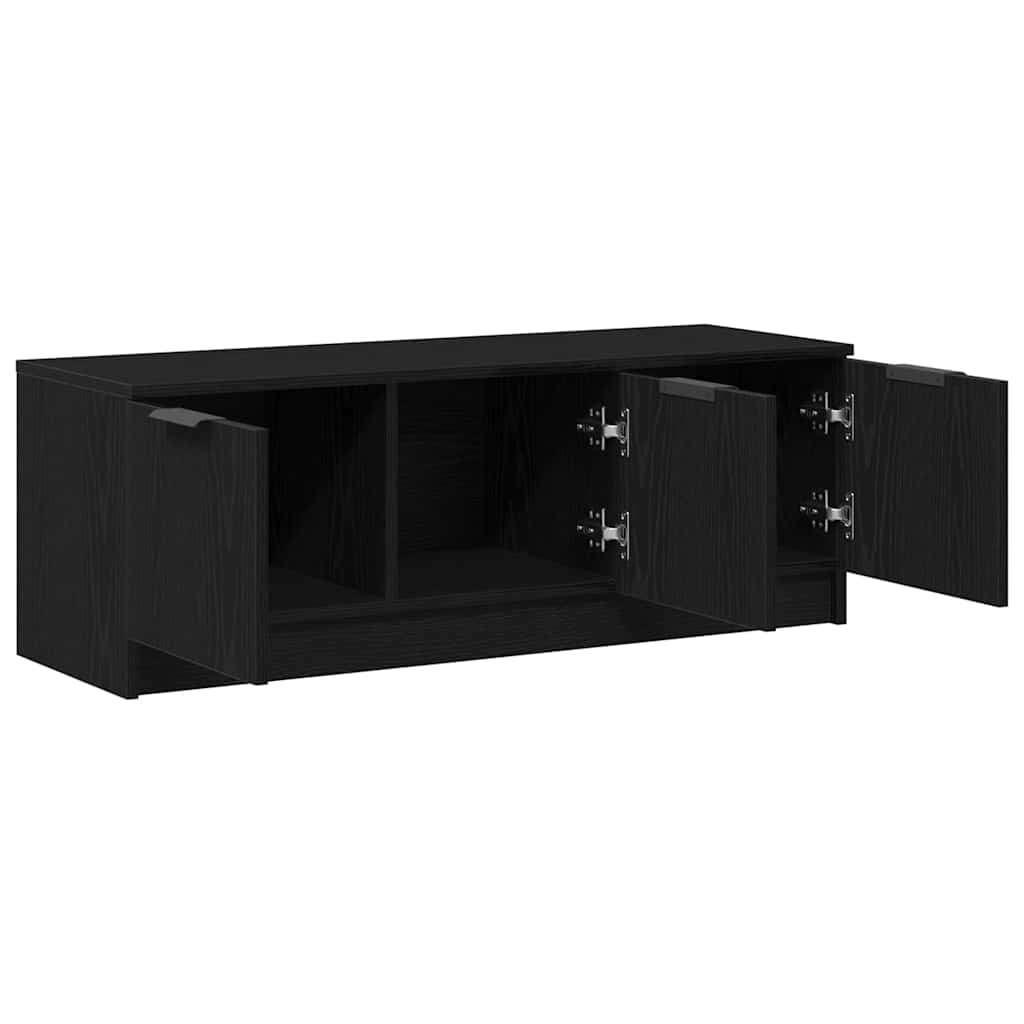 TV cabinet black oak 102 x 35 x 36.5 cm Engineered wood