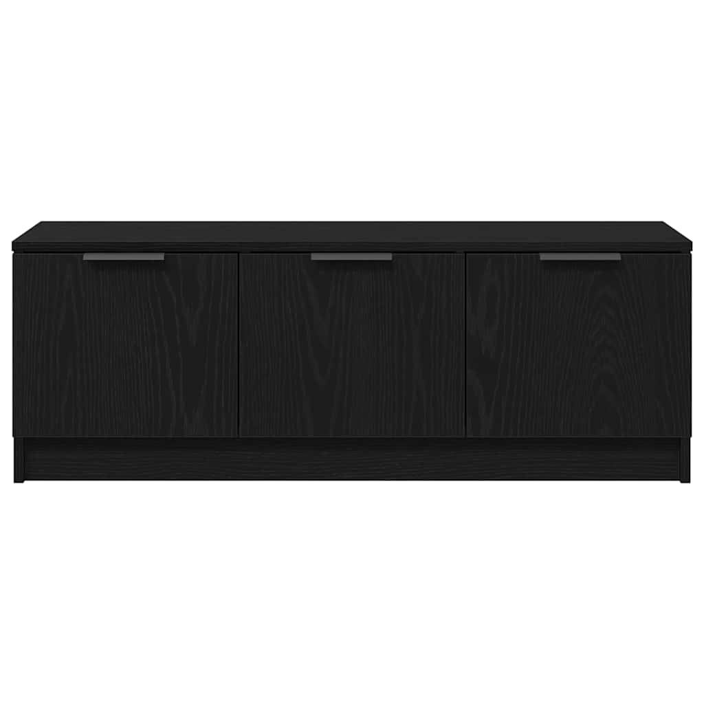 TV cabinet black oak 102 x 35 x 36.5 cm Engineered wood