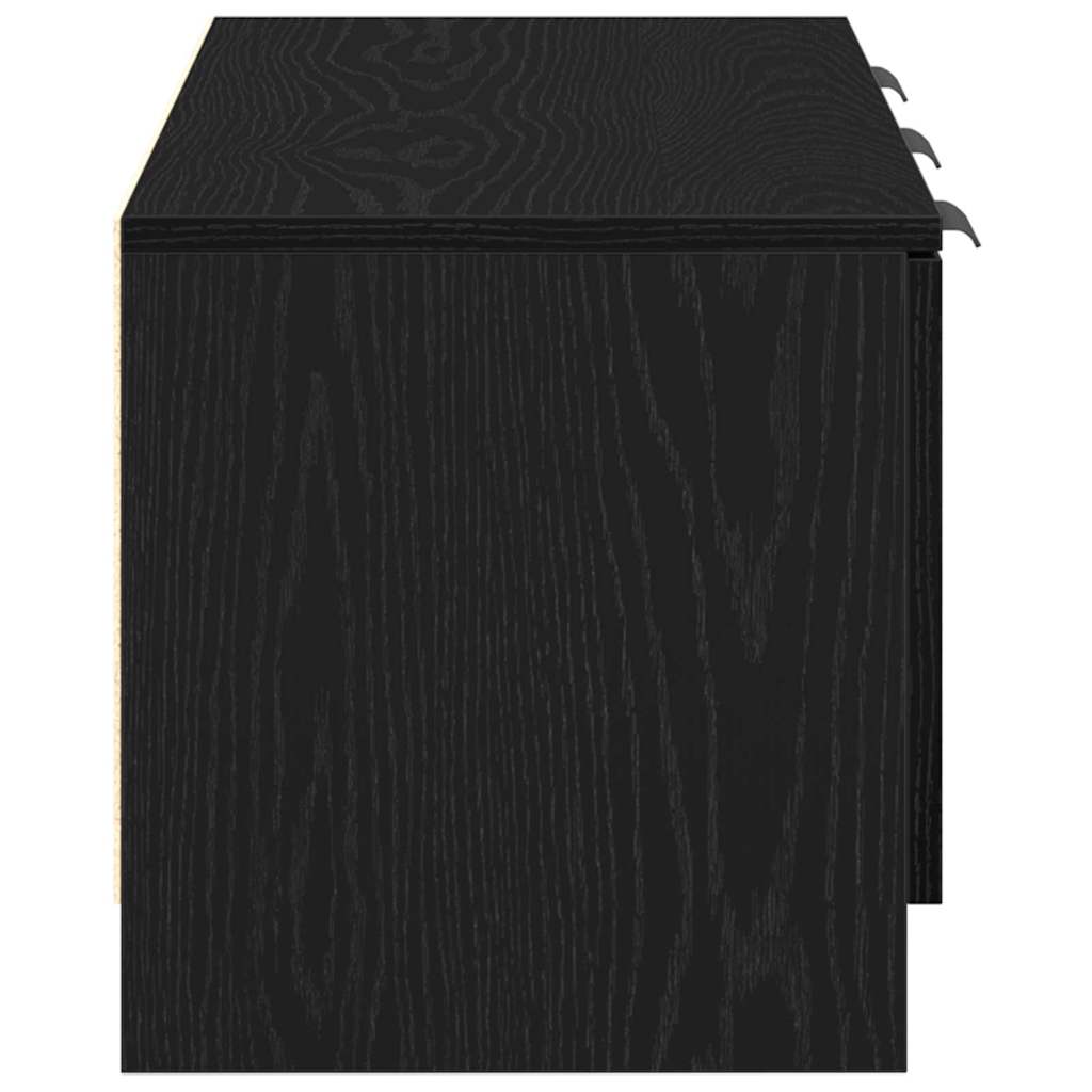 TV cabinet black oak 102 x 35 x 36.5 cm Engineered wood
