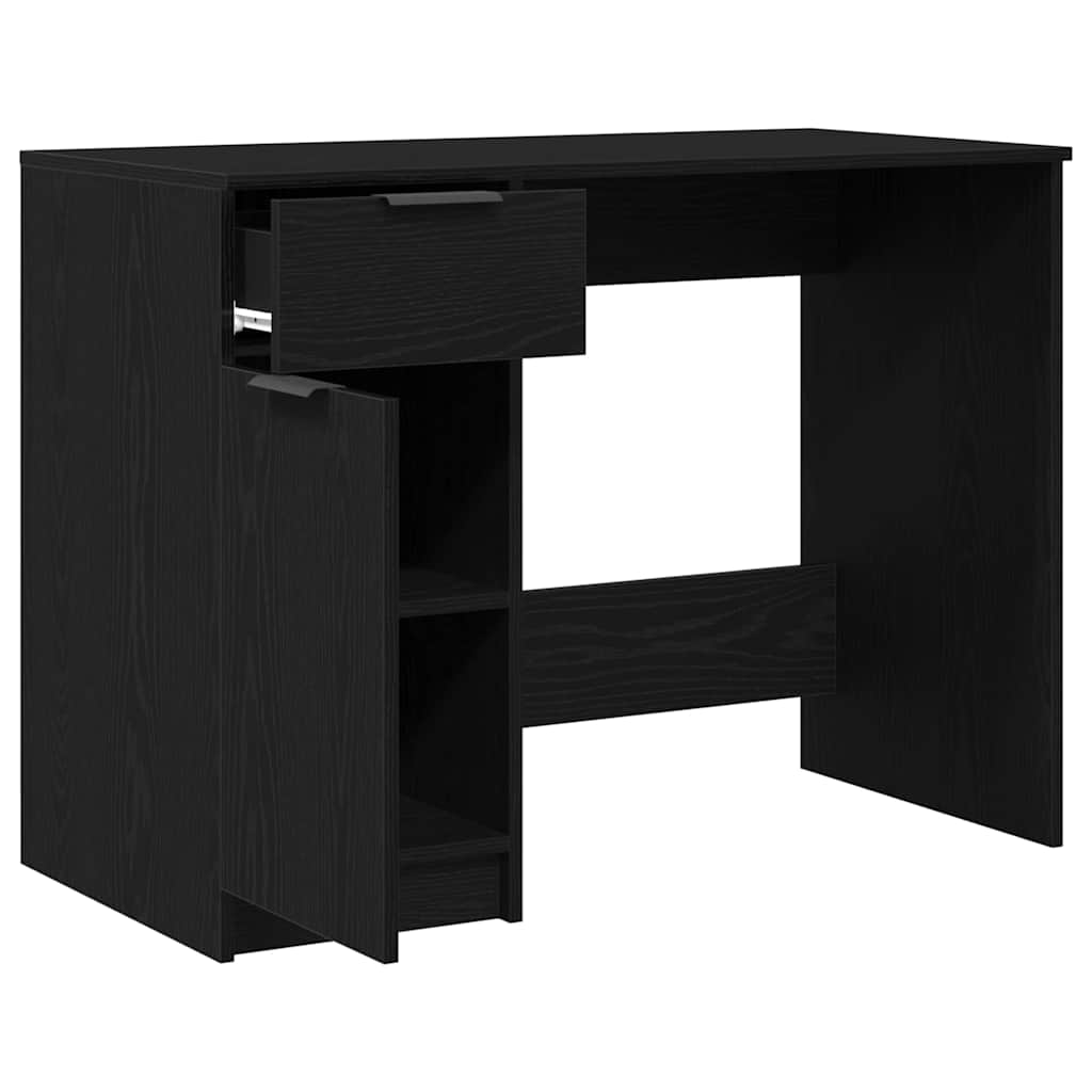 Table black oak 100 x 50 x 75 cm Engineered wood