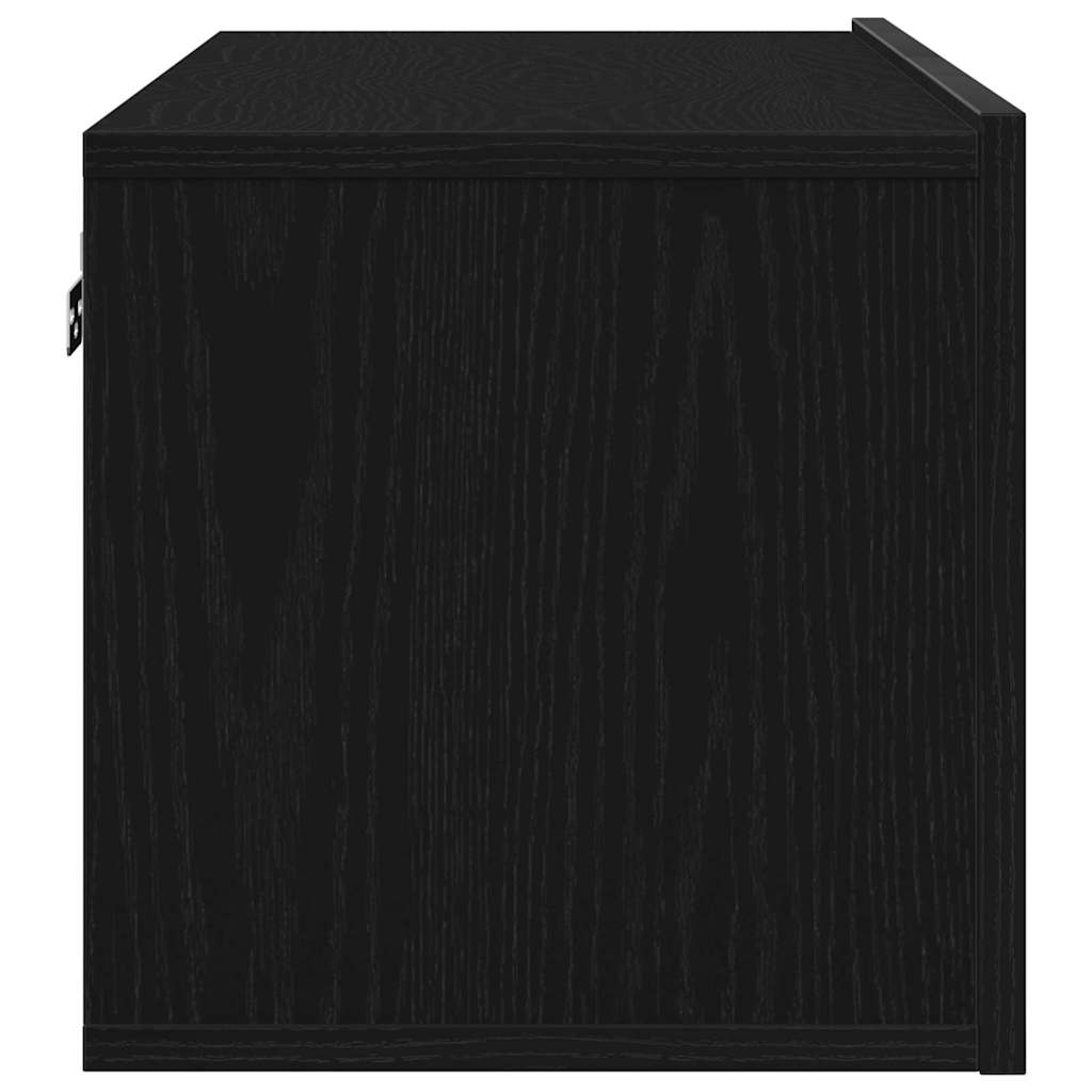 Televizoriaus spintelė 2 pcs Juodas ąžuolas 80 x 30 x 30 cm