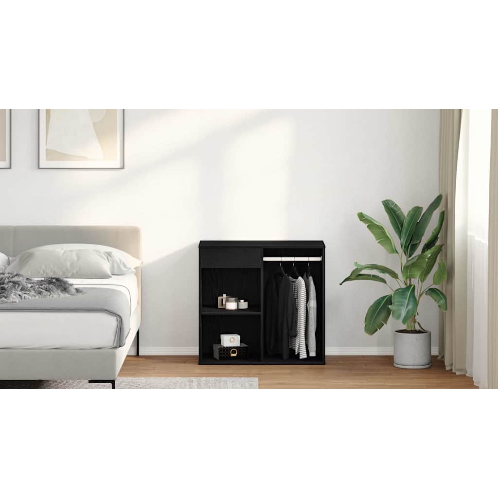 Cosmetic cabinet with drawers Black oak 80 x 40 x 75 cm