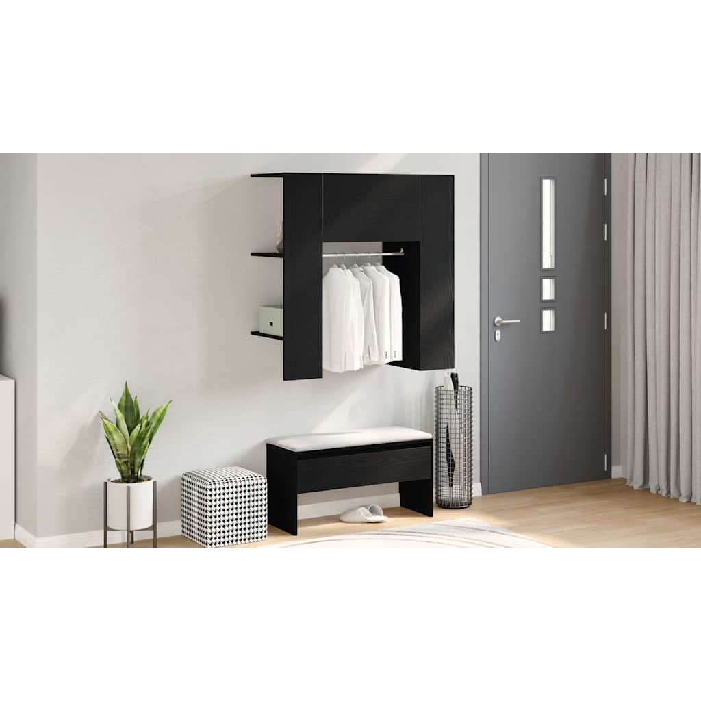 Hallway Cabinet Black Oak 97.5 x 37 x 99 cm
