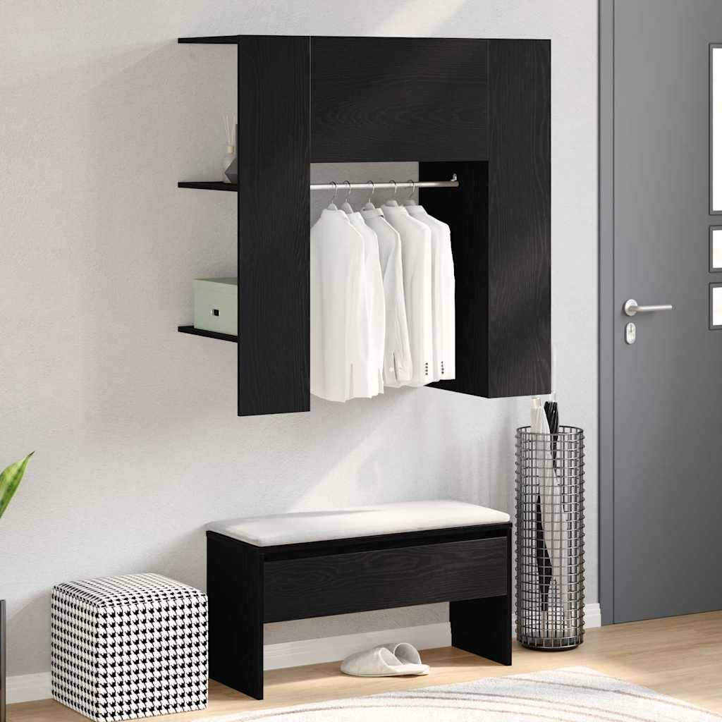 Hallway Cabinet Black Oak 97.5 x 37 x 99 cm