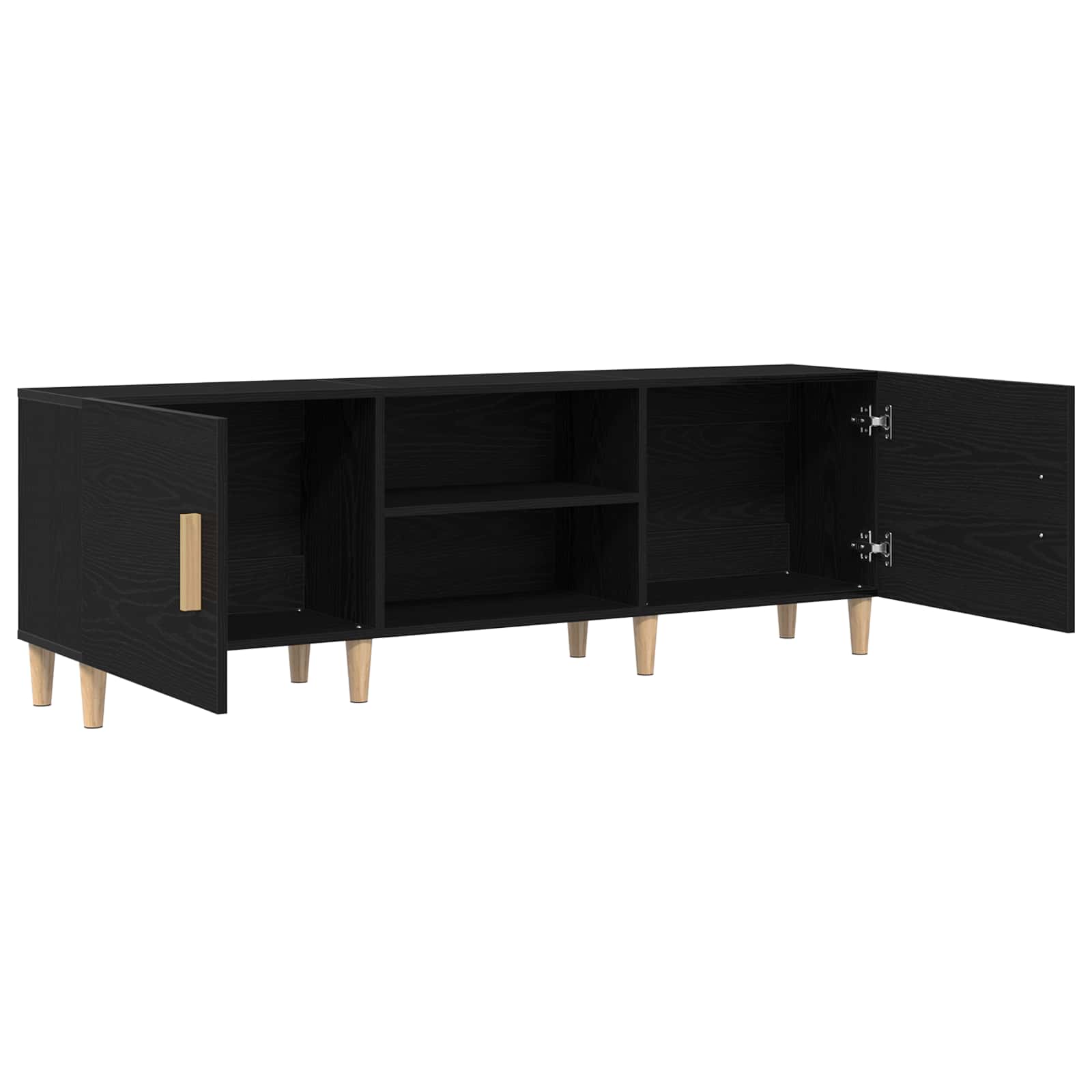 TV kabinetas juoda ąžuolo 150 x 30 x 50 cm Apdirbta mediena