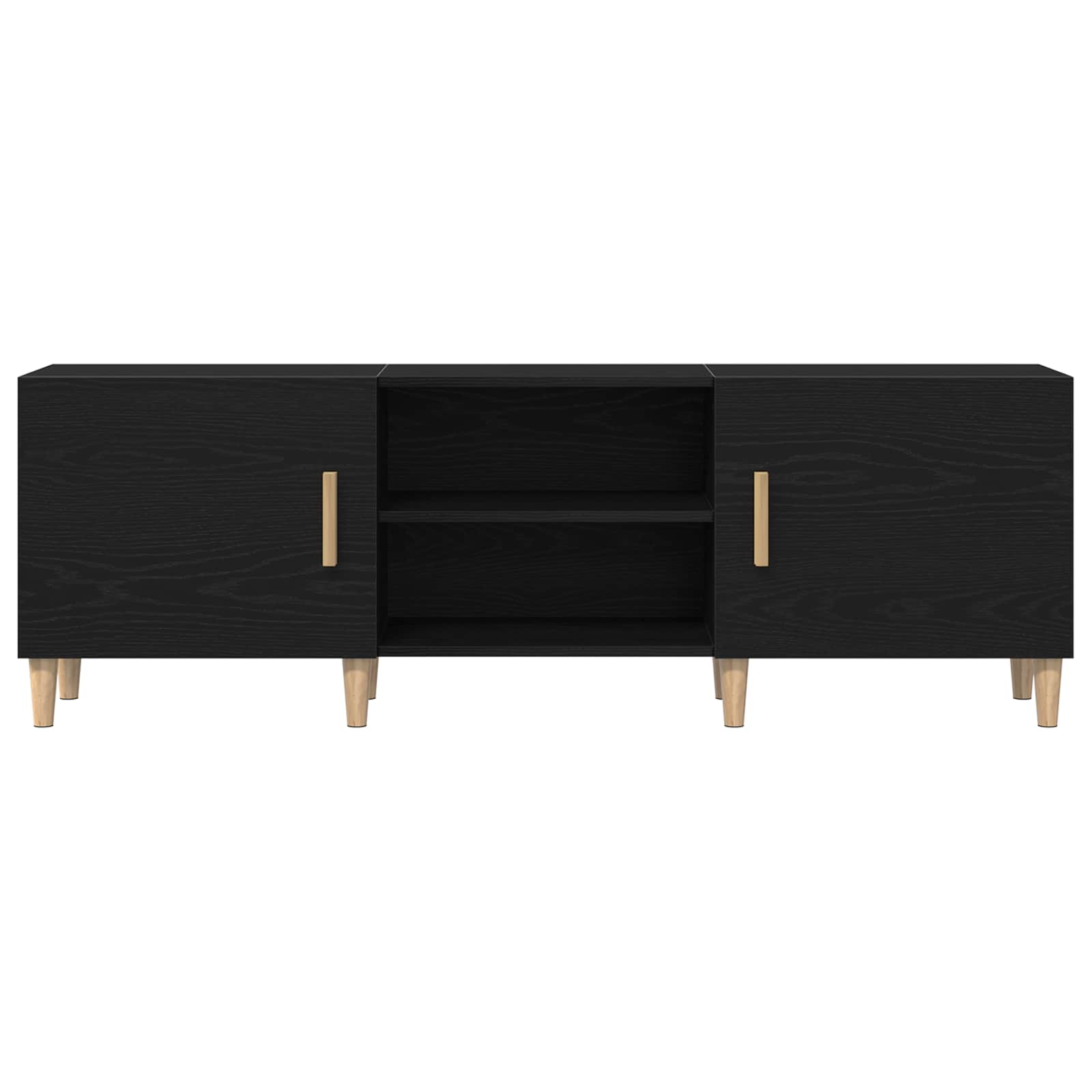 TV kabinetas juoda ąžuolo 150 x 30 x 50 cm Apdirbta mediena