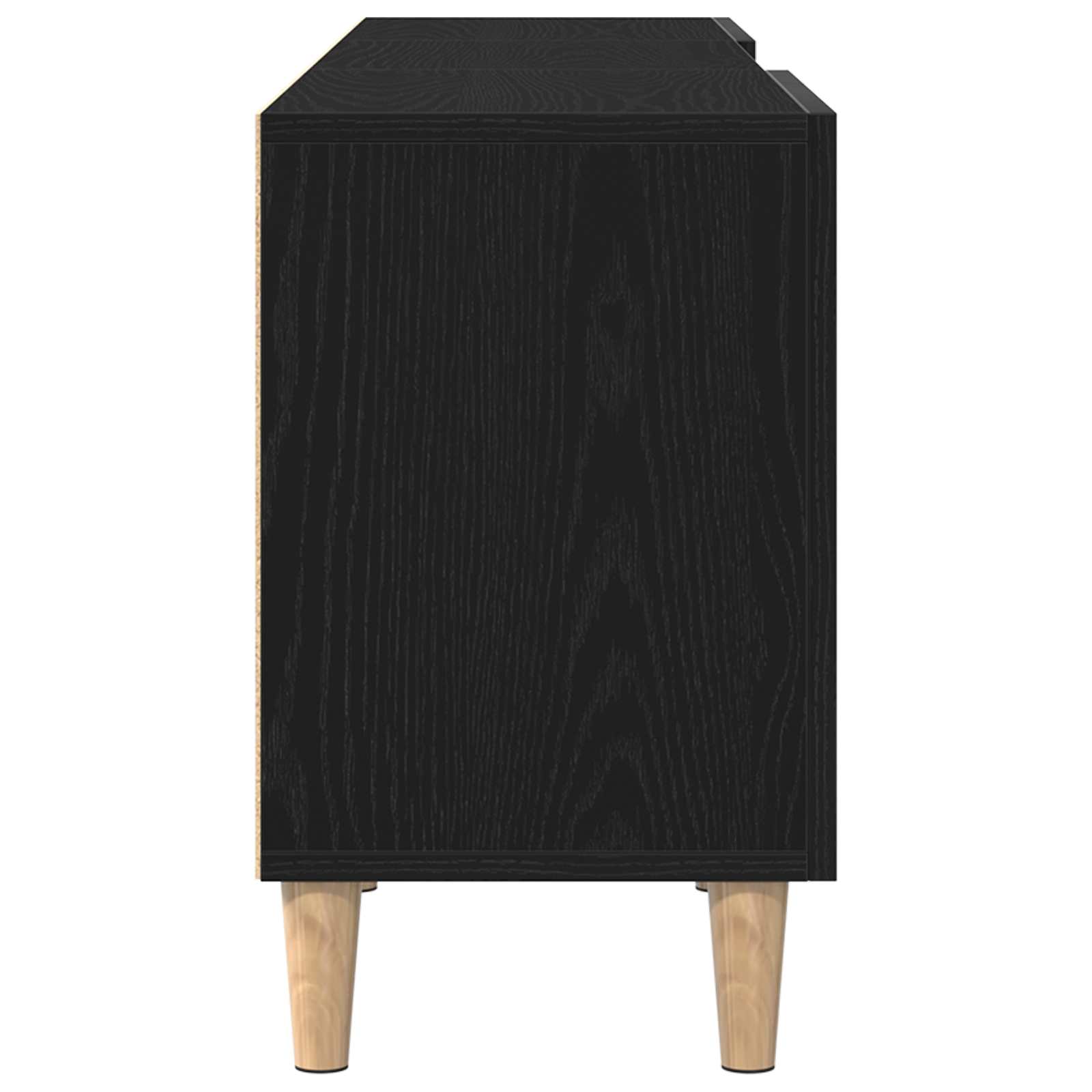TV kabinetas juoda ąžuolo 150 x 30 x 50 cm Apdirbta mediena