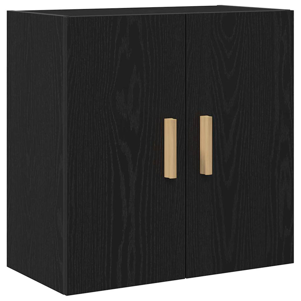 Juodo ąžuolo sieninis spintelis - 60x30x60 cm, pagamintas iš inžinerinės medienos
