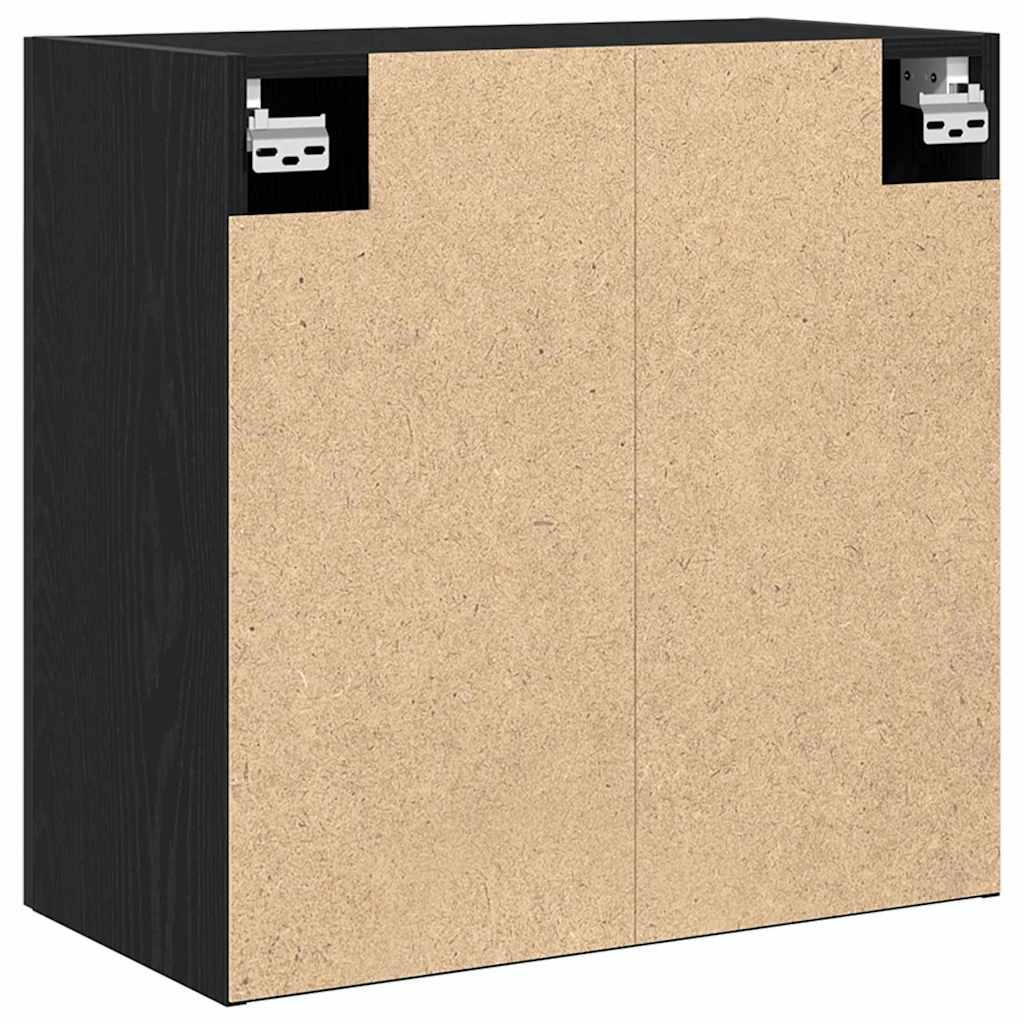 Juodo ąžuolo sieninis spintelis - 60x30x60 cm, pagamintas iš inžinerinės medienos