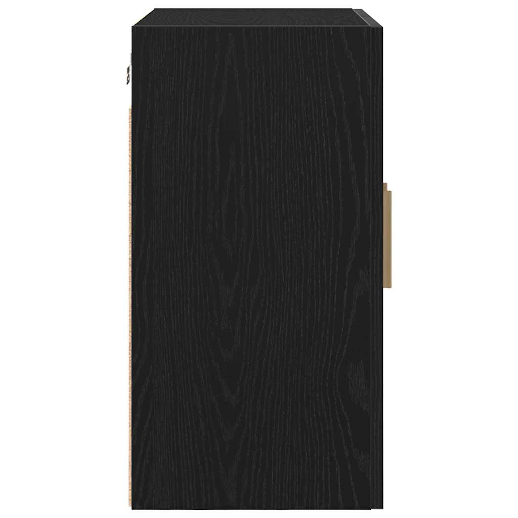 Juodo ąžuolo sieninis spintelis - 60x30x60 cm, pagamintas iš inžinerinės medienos