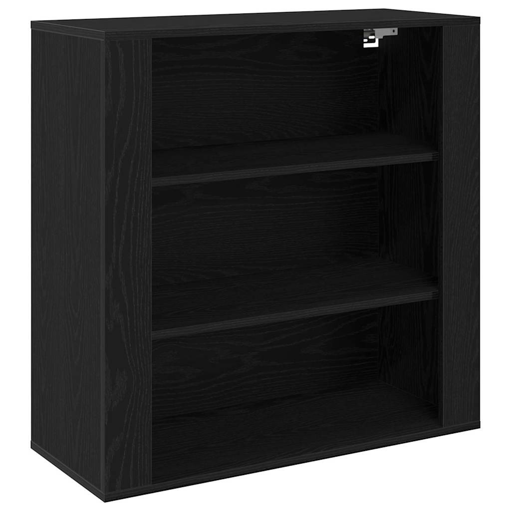 Wall cabinet with shelf Black oak 80 x 33 x 80 cm