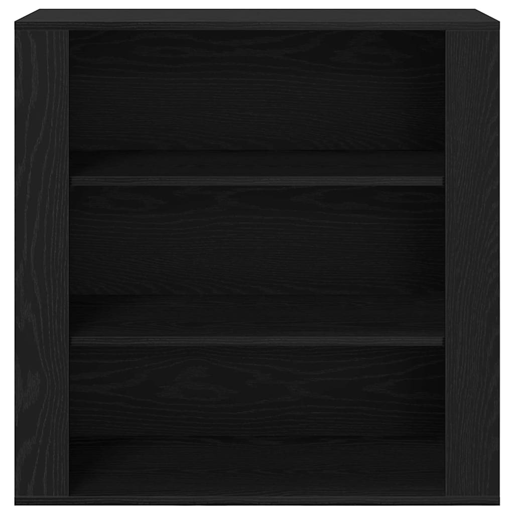 Wall cabinet with shelf Black oak 80 x 33 x 80 cm