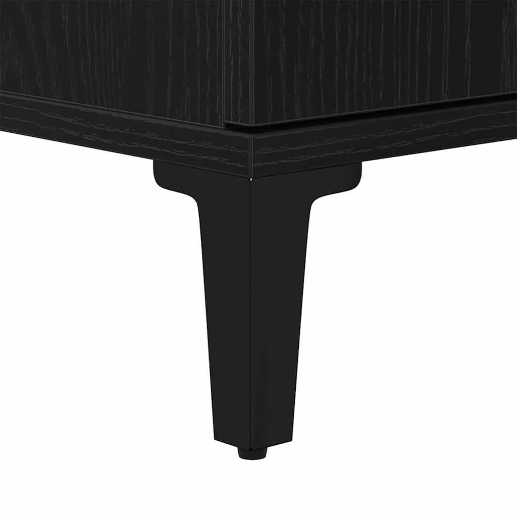 Bathroom Cabinet with Shelf Black Oak 30 x 30 x 190 cm