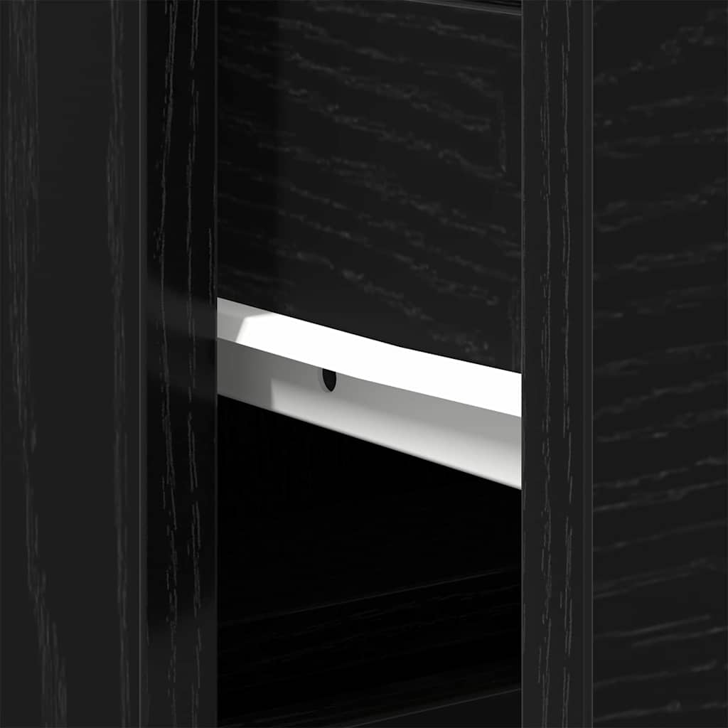 Vonios kriauklės spinta Juodas ąžuolas 80 x 33 x 60 cm