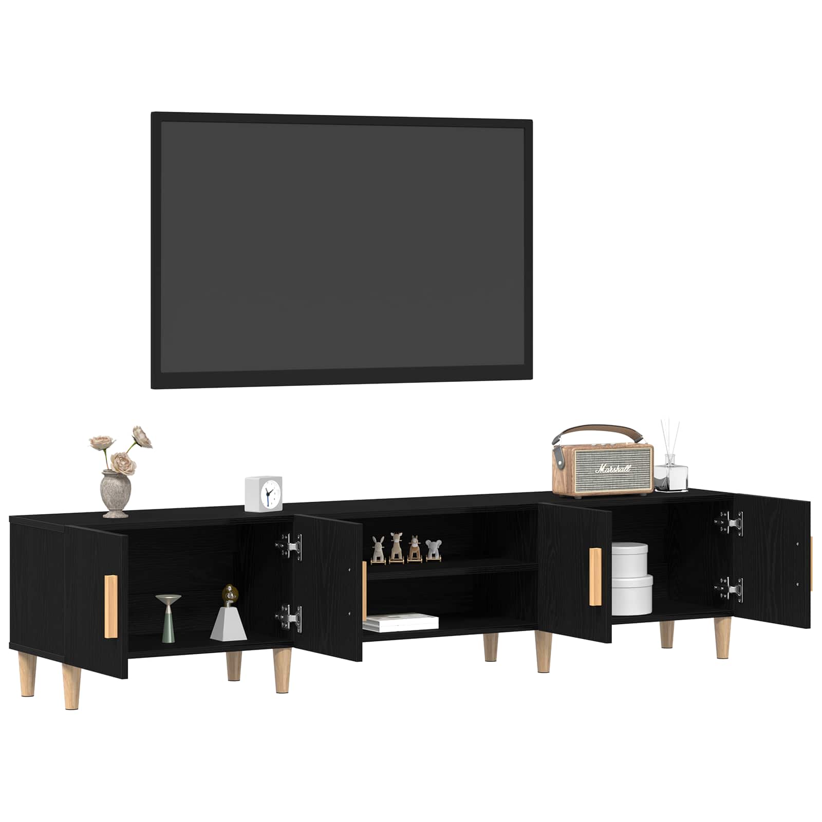 TV skapītis Melns ozols 180 x 31,5 x 40 cm