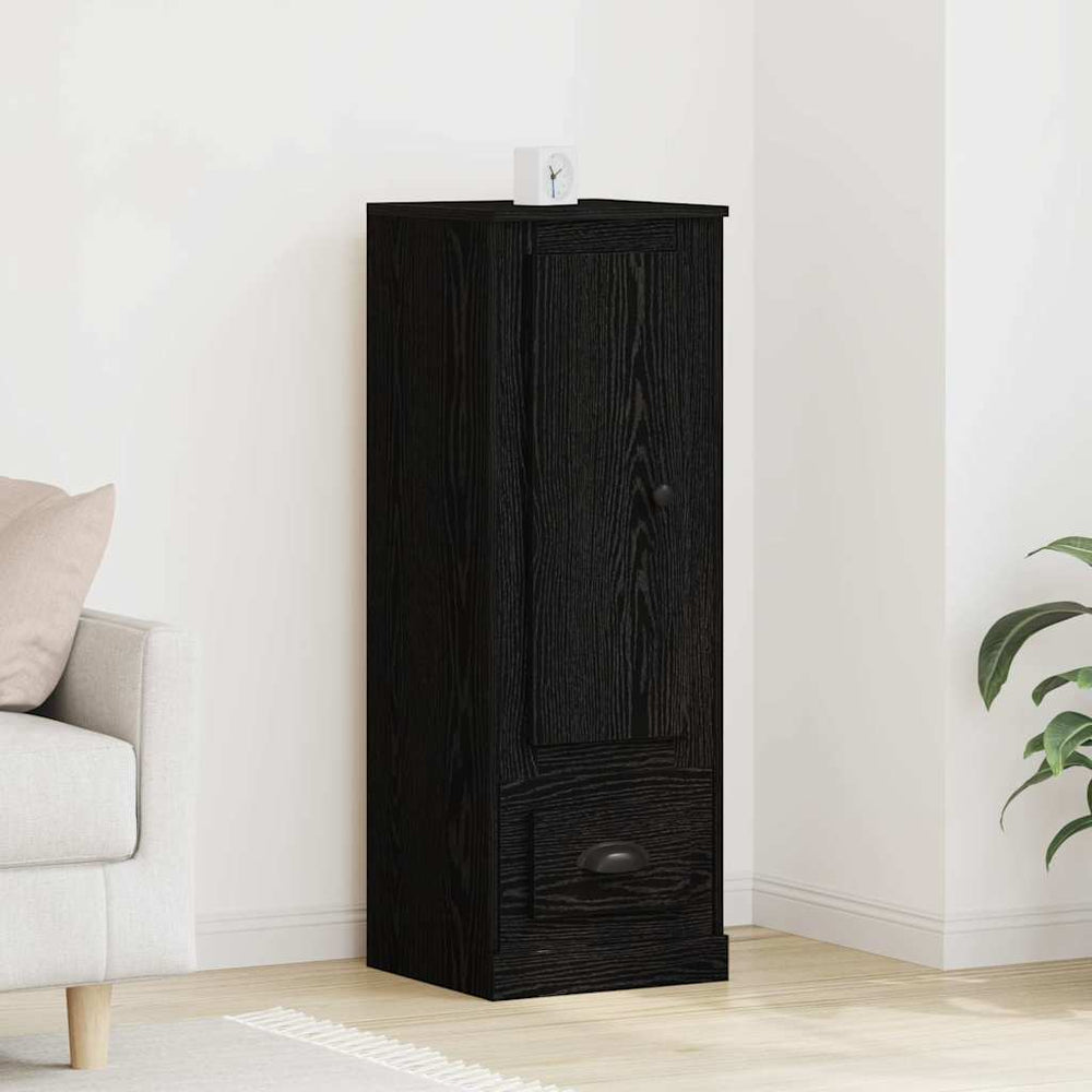High cabinet with drawer Black oak 36 x 35.5 x 103.5 cm