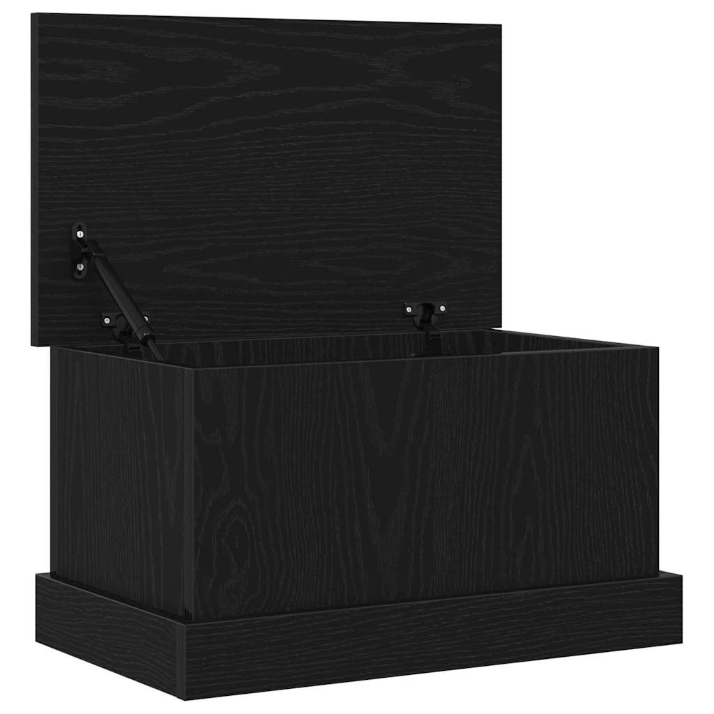 Storage box black oak 50 x 30 x 28 cm Engineered wood