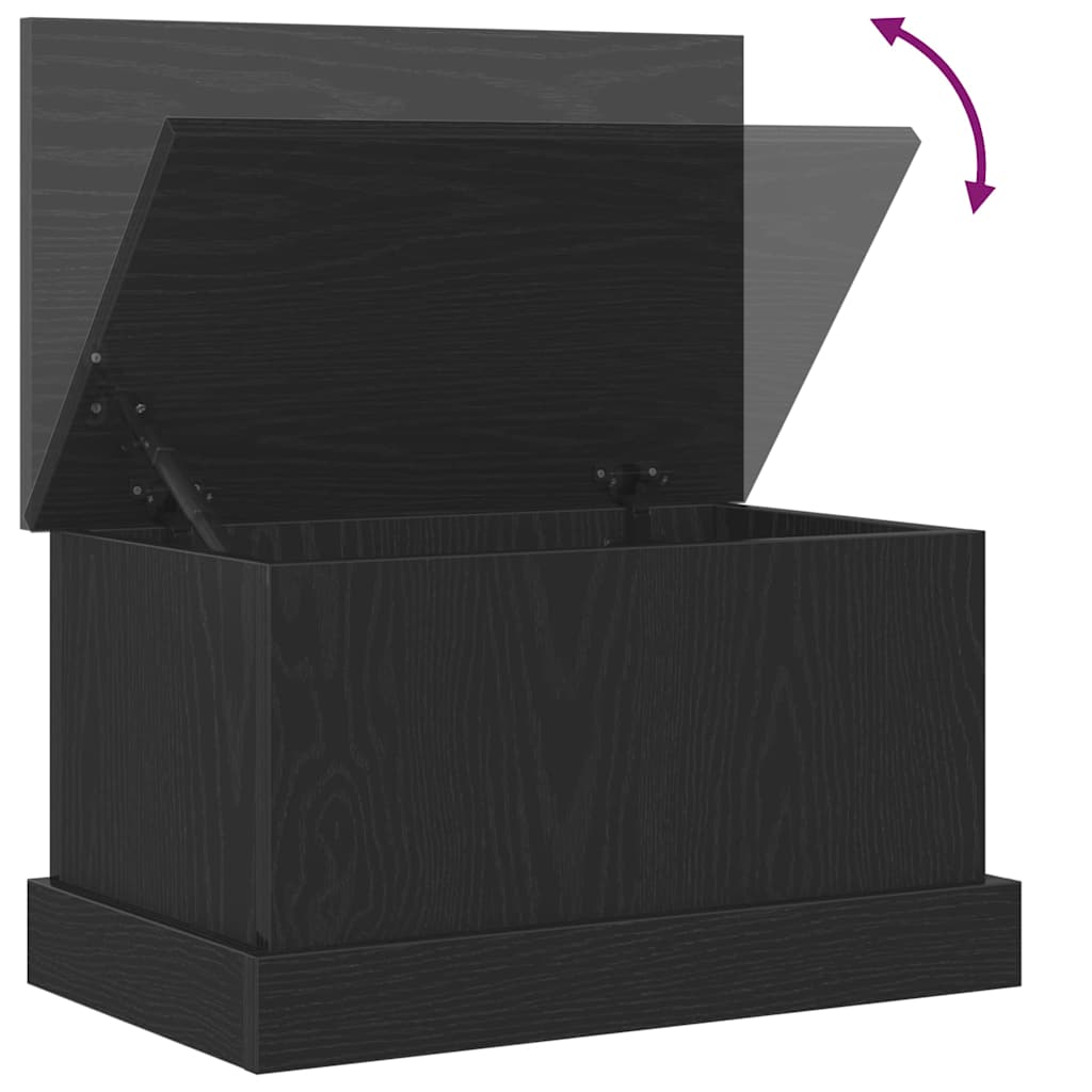 Storage box black oak 50 x 30 x 28 cm Engineered wood