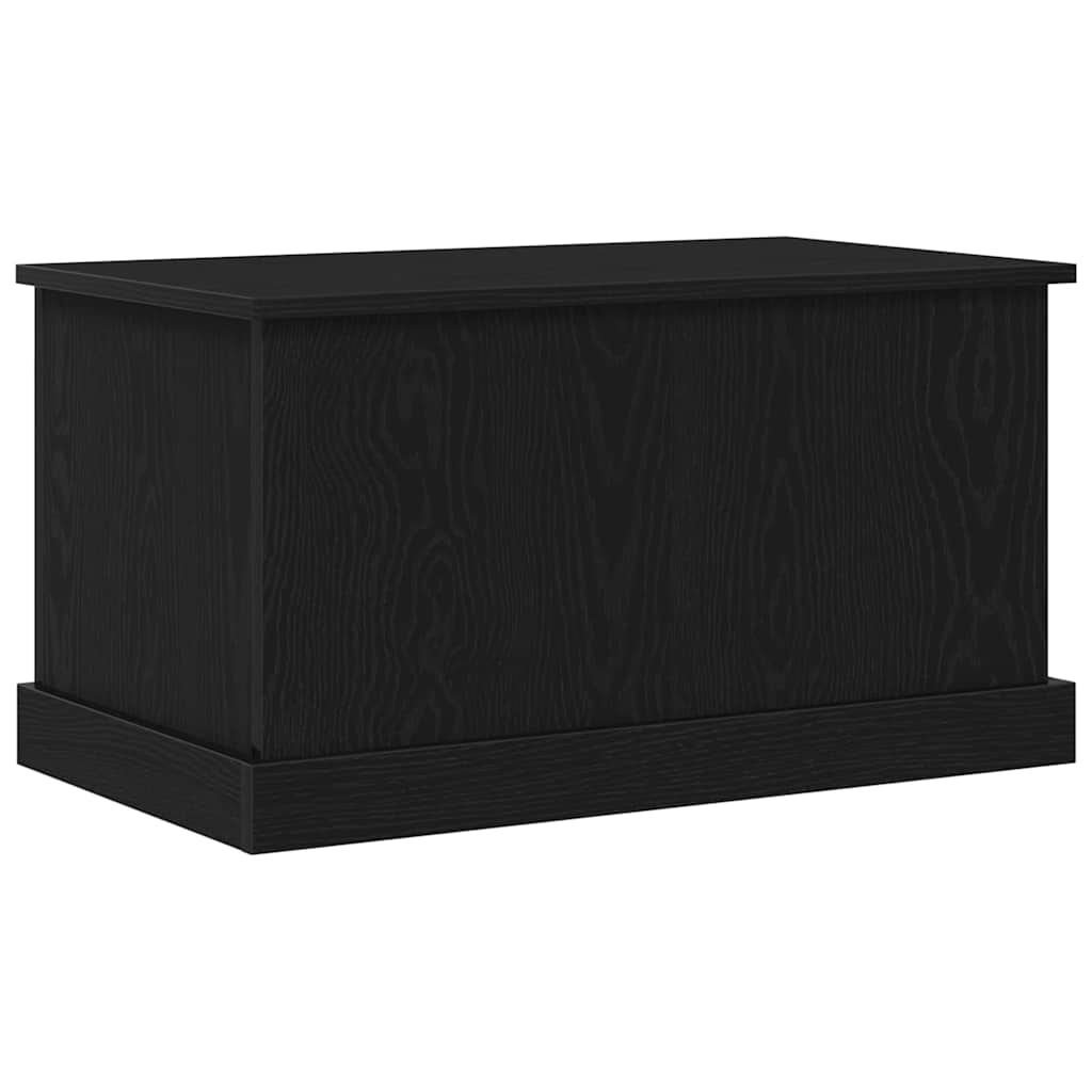 Storage box black oak 70 x 40 x 28 cm Engineered wood
