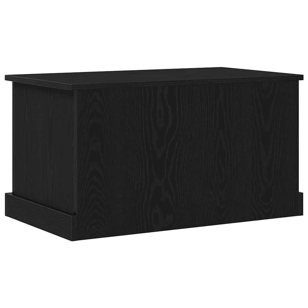 Storage box black oak 70 x 40 x 28 cm Engineered wood