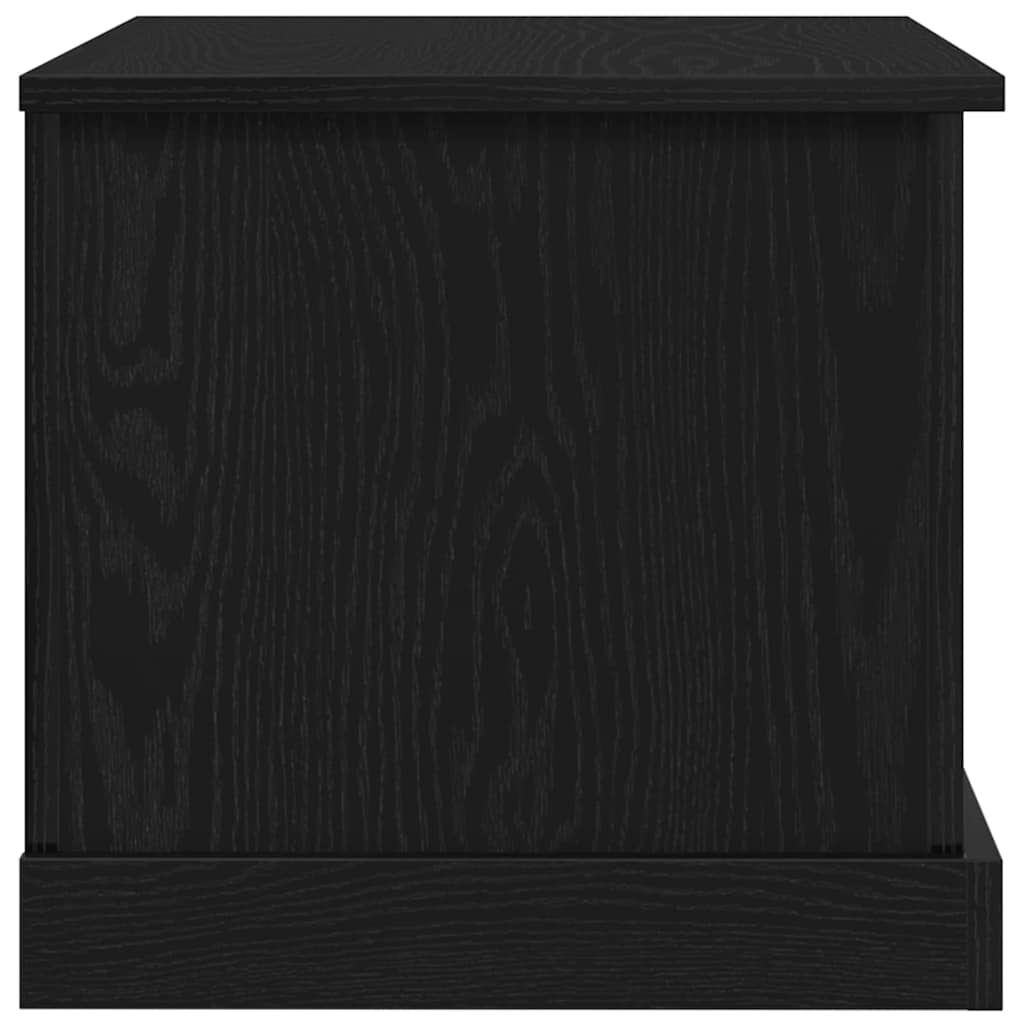 Storage box black oak 70 x 40 x 28 cm Engineered wood
