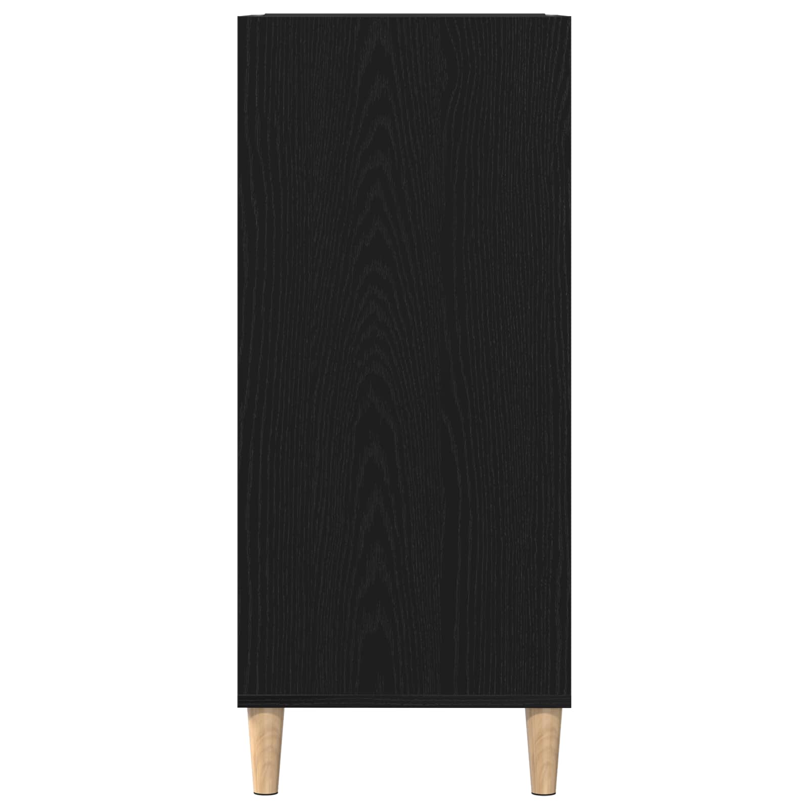 Vinila platešu skapītis ar plauktu, melns ozols, 84,5 x 38 x 89 cm