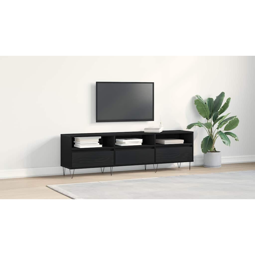 TV skapītis melns ozols 150 x 30 x 44,5 cm