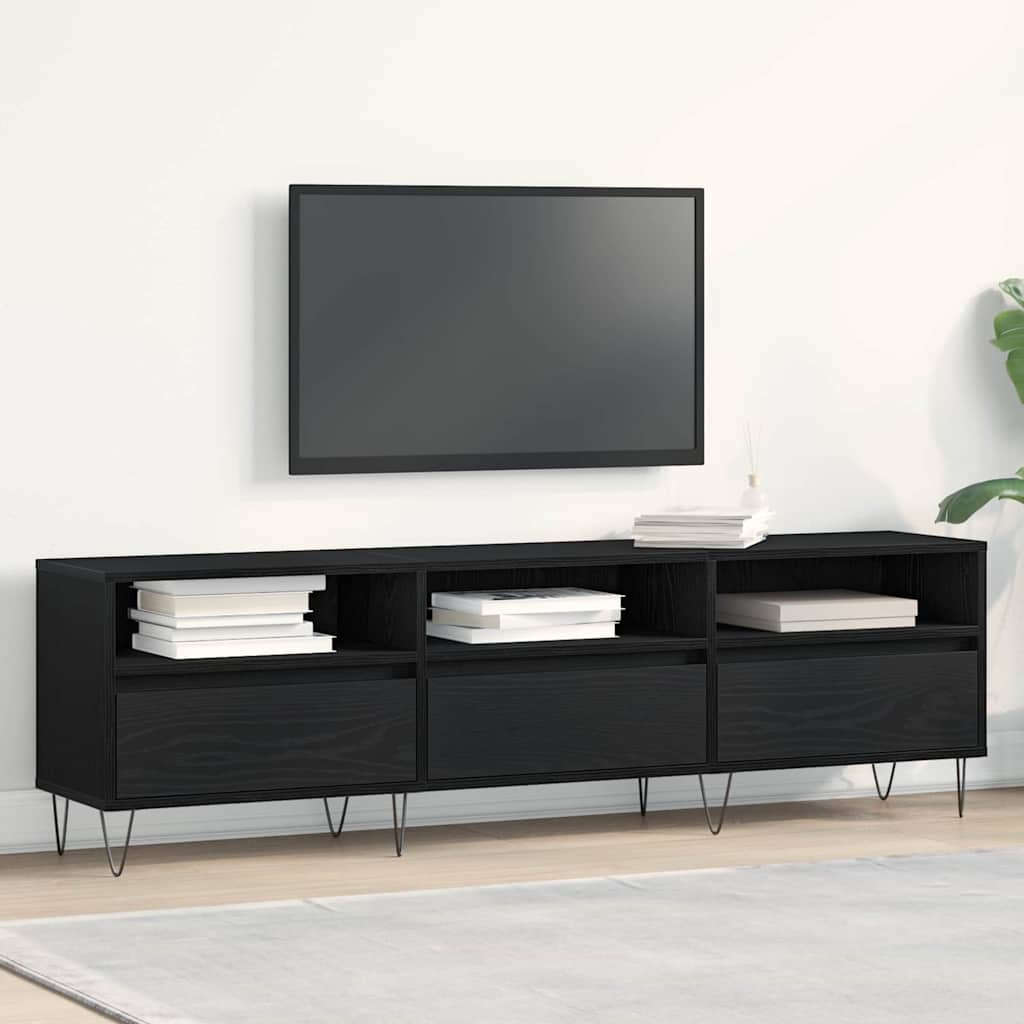 TV skapītis melns ozols 150 x 30 x 44,5 cm
