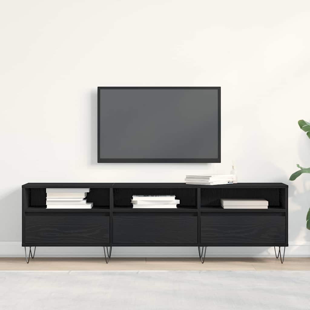 TV skapītis melns ozols 150 x 30 x 44,5 cm