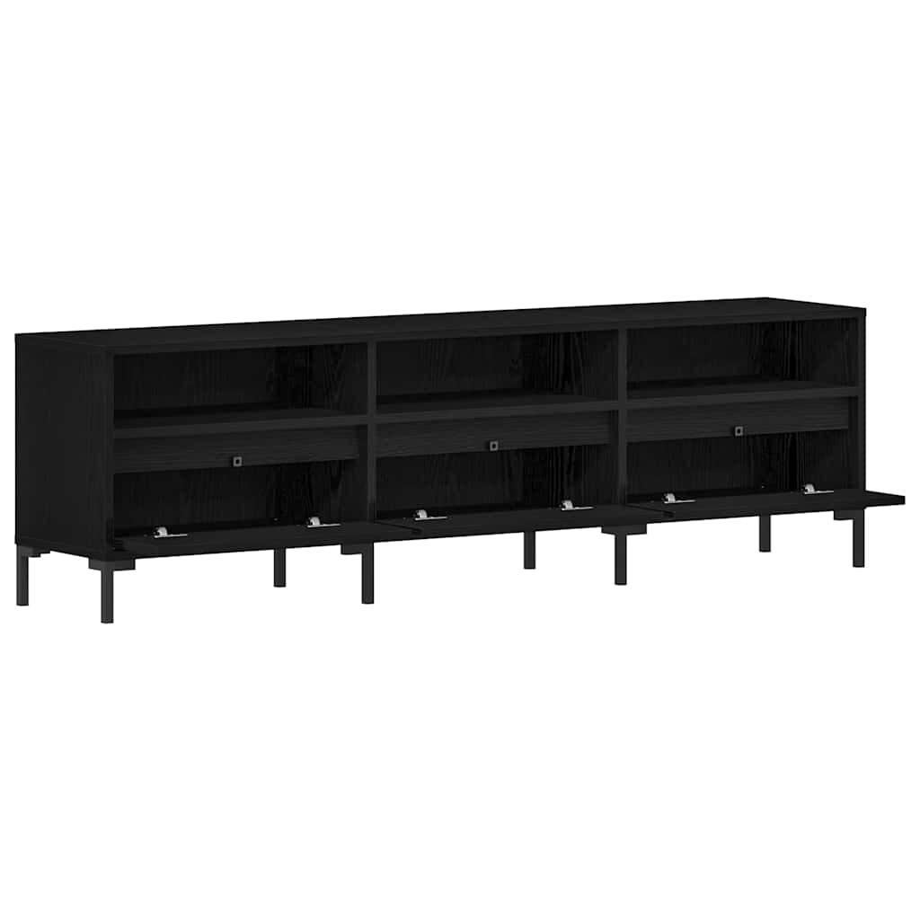 TV Cabinet Black Oak 150 x 30 x 44.5 cm