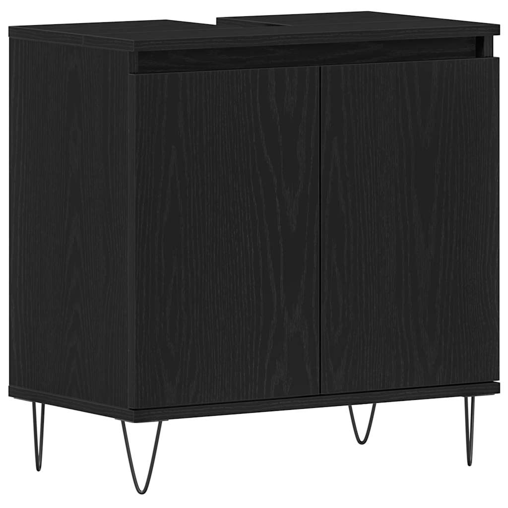 Bathroom Sink Cabinet Black Oak 58 x 33 x 60 cm