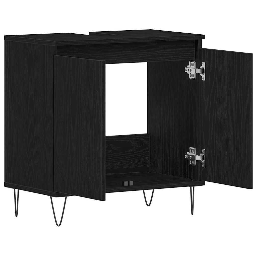 Bathroom Sink Cabinet Black Oak 58 x 33 x 60 cm