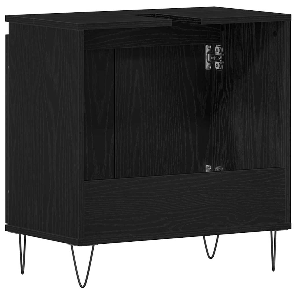 Bathroom Sink Cabinet Black Oak 58 x 33 x 60 cm