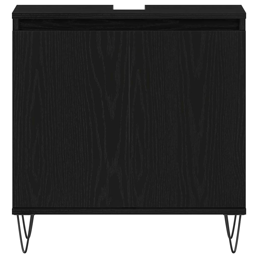 Bathroom Sink Cabinet Black Oak 58 x 33 x 60 cm