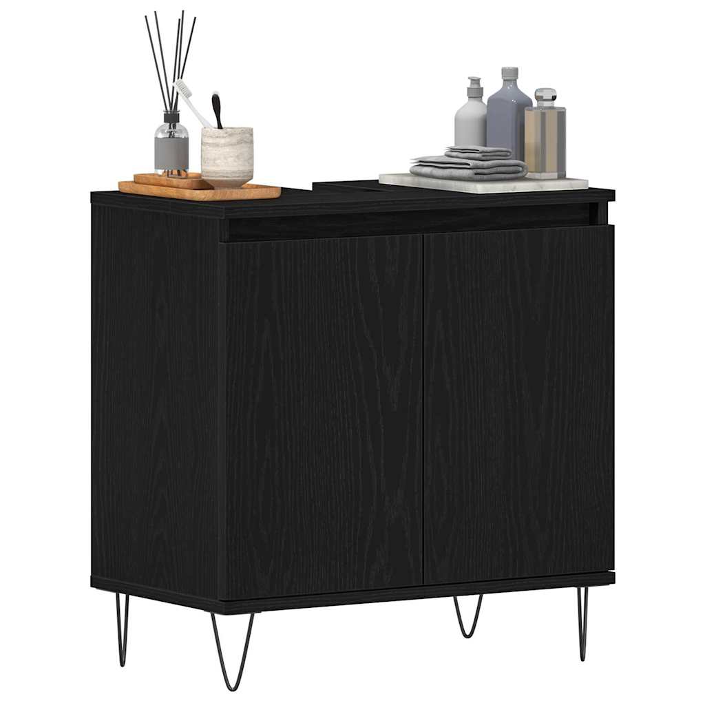 Bathroom Sink Cabinet Black Oak 58 x 33 x 60 cm