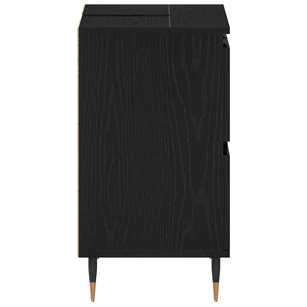 Bathroom Sink Cabinet Black Oak 80 x 33 x 60 cm