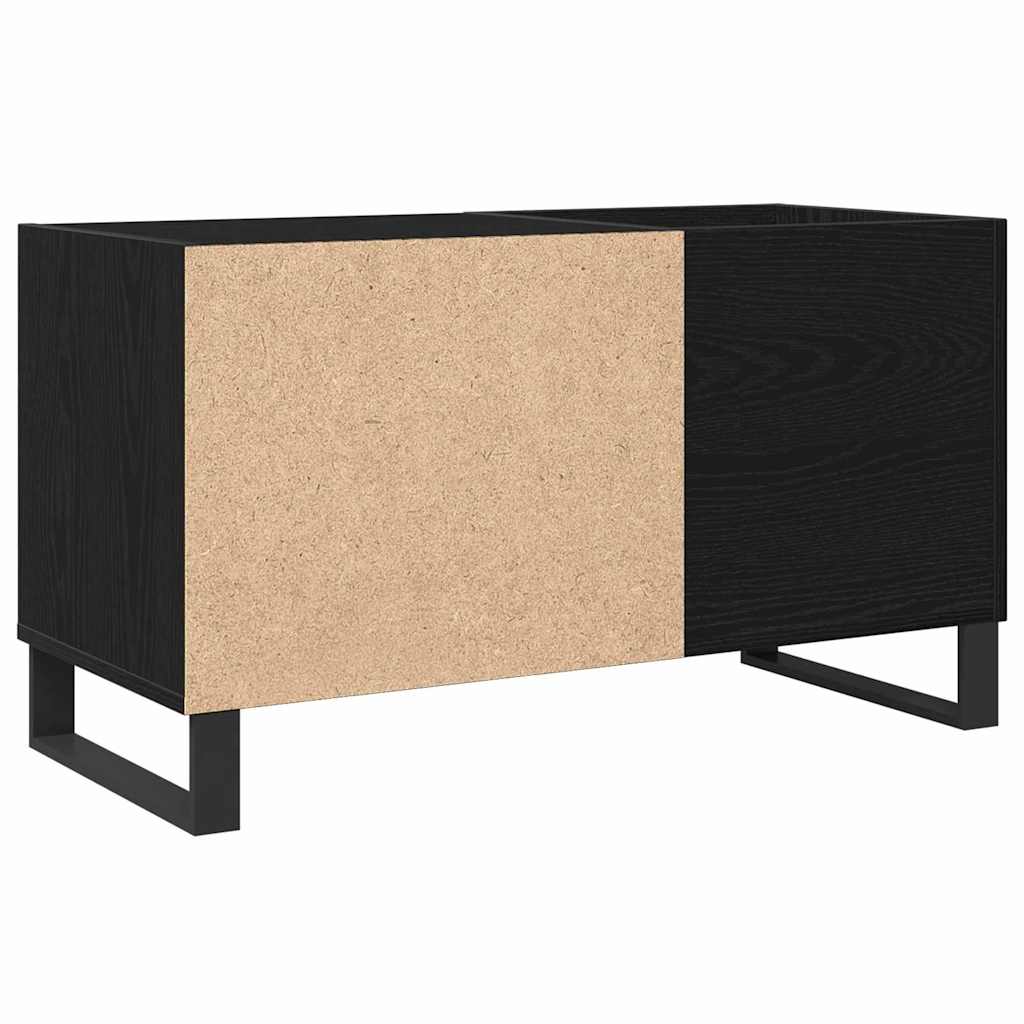 Record cabinet with shelf Black oak 85 x 38 x 48 cm