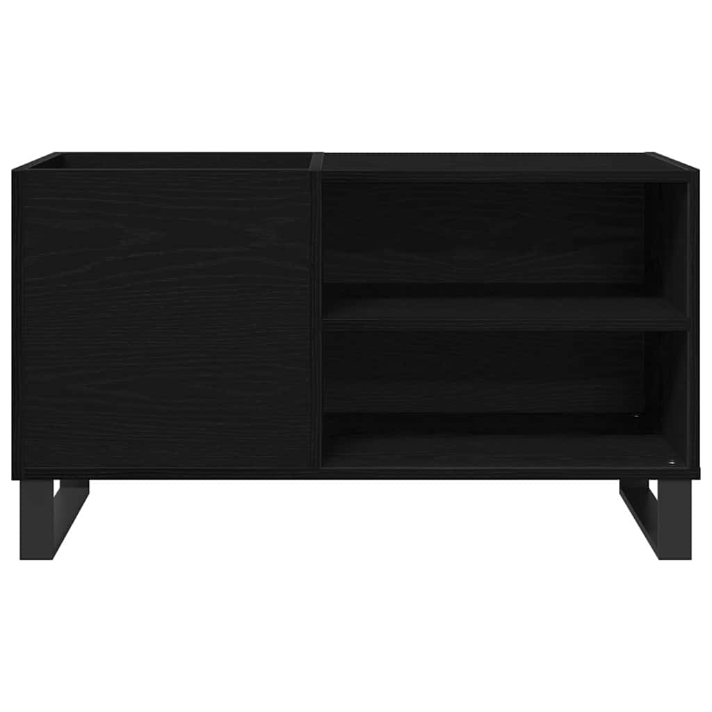 Record cabinet with shelf Black oak 85 x 38 x 48 cm