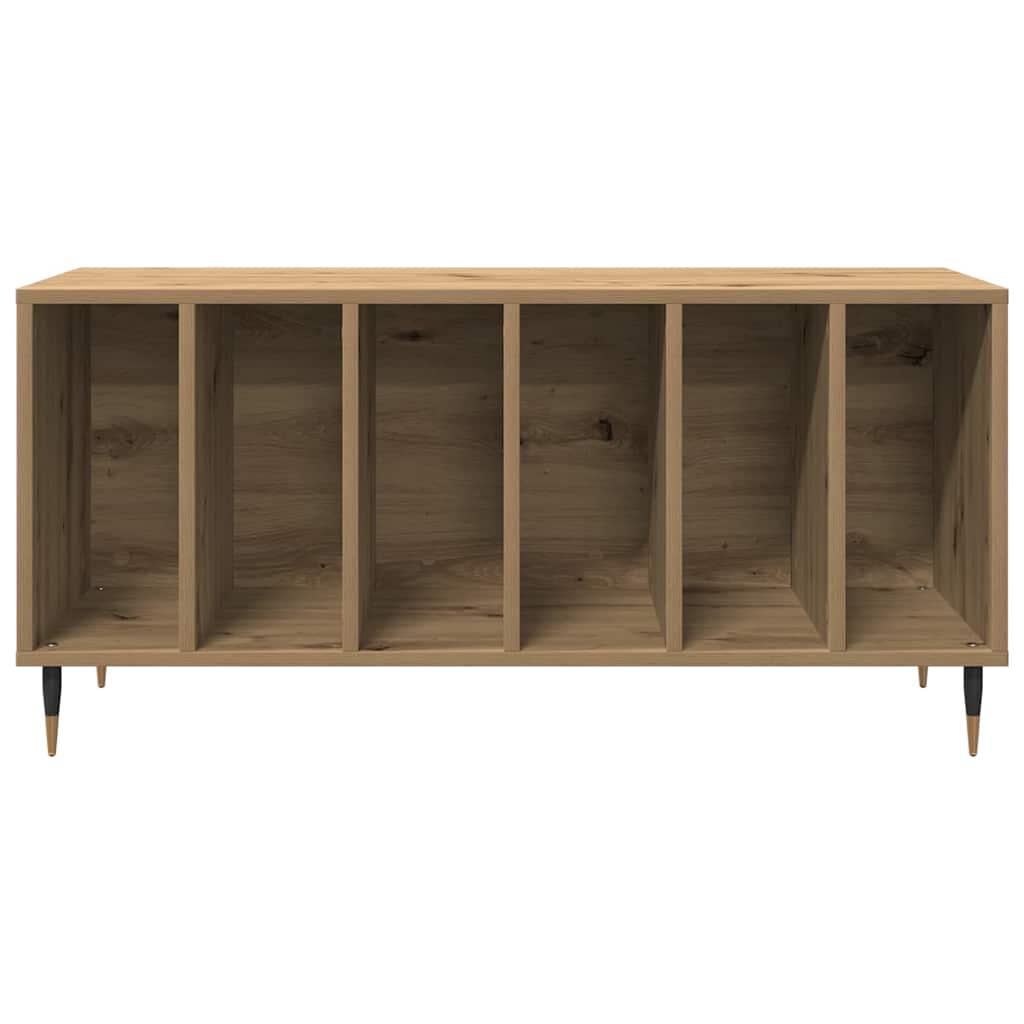 Artisan oak record cabinet with shelf 100 x 38 x 48 cm