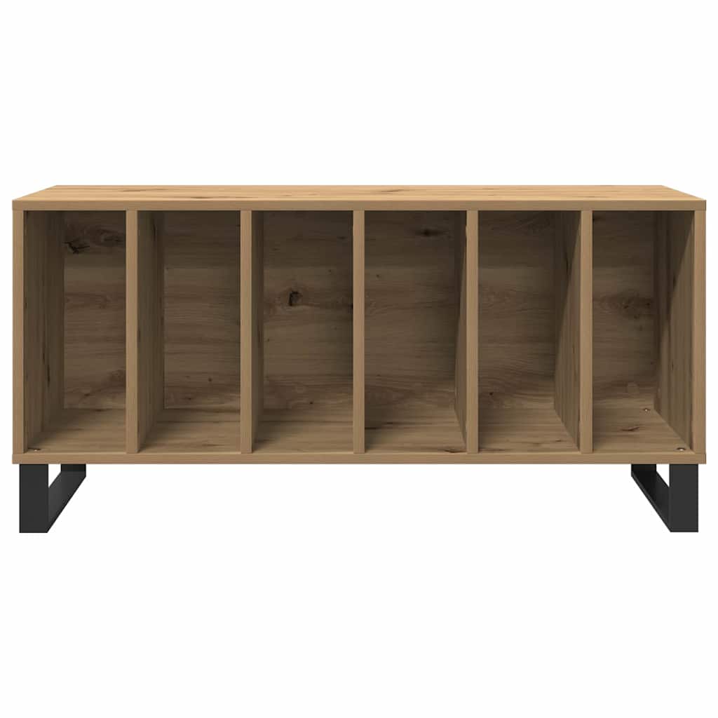 Artisan oak record cabinet with shelf 100 x 38 x 48 cm