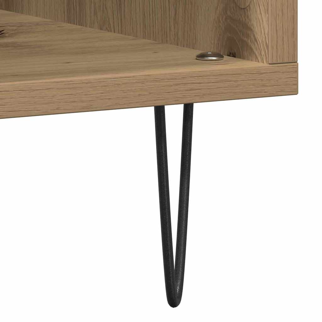 Record cabinet with shelf artisan oak 85 x 38 x 89 cm
