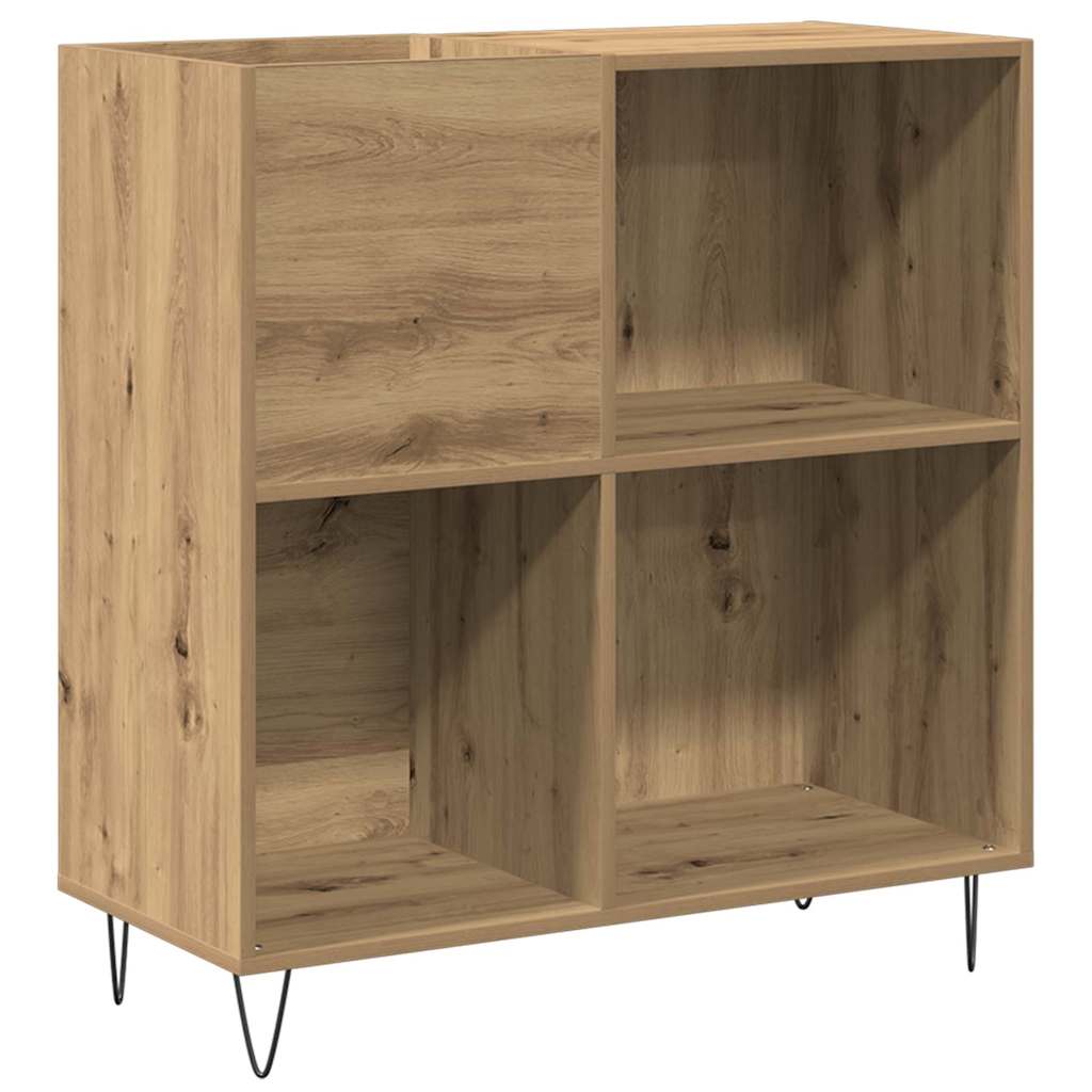Record cabinet with shelf artisan oak 85 x 38 x 89 cm