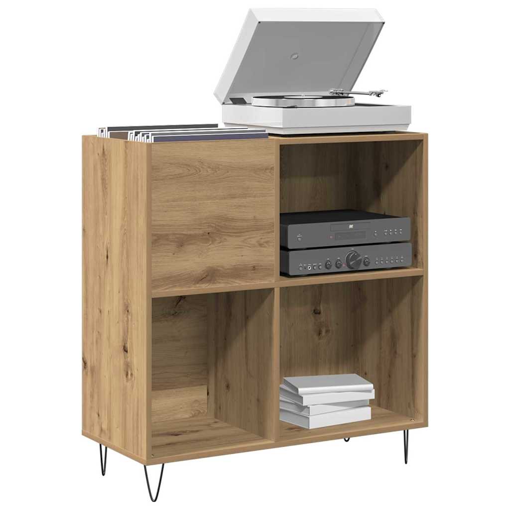 Record cabinet with shelf artisan oak 85 x 38 x 89 cm